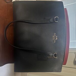 Coach Black Leather Tote